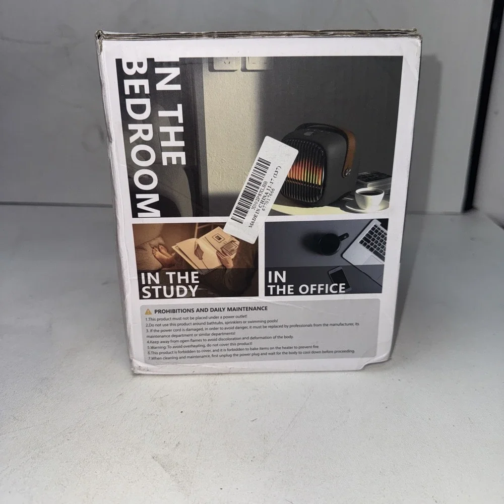 COUNTRY-GLOW Immersive Warm Air 800W SPACE HEATER‎ Simulated Fire & White Noise